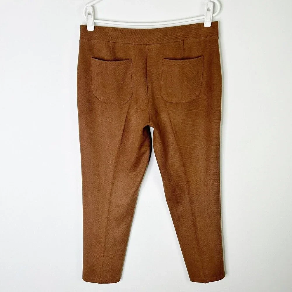Democracy Brown Pull On Crop‎ Pants Size Medium